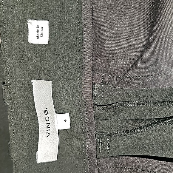 Vince Mid Rise Dark Green Slim Fit Pants - Picture 5 of 7